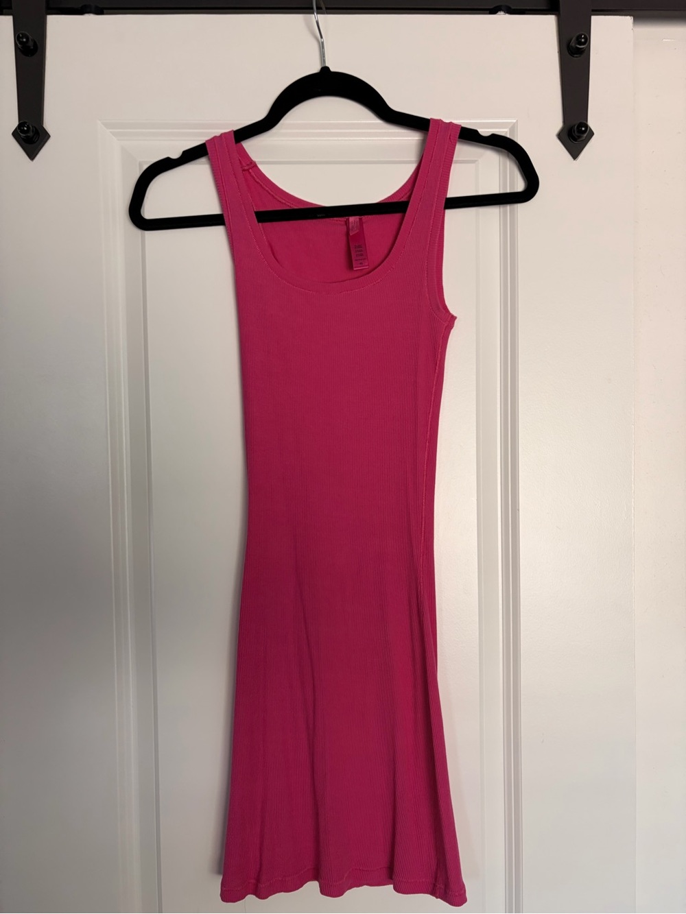 Skims Fitted Hot Pink Tank Dress